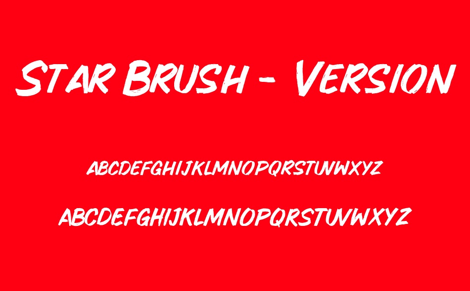 Star Brush font
