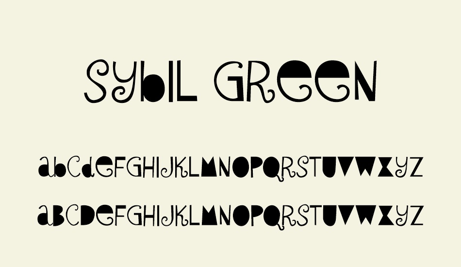 sybil-green font