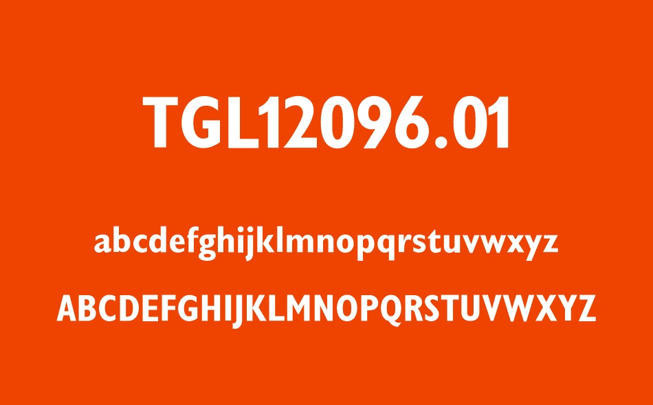 TGL 12096.01 font