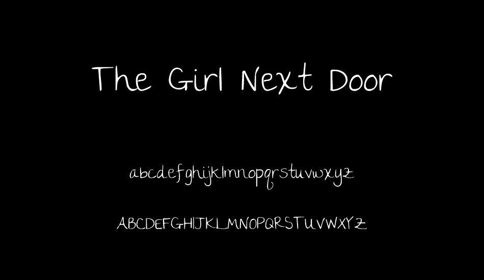 the-girl-next-door font