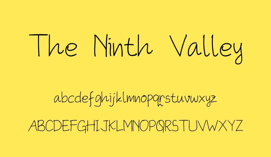 the-ninth-valley font