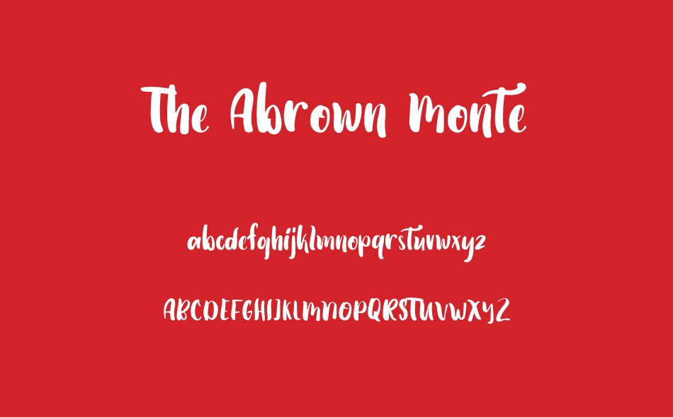 The Abrown Monte font