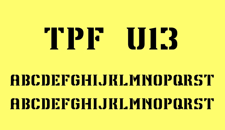tpf-u13 font