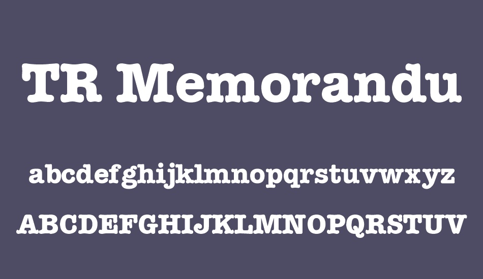 tr-memorandum font