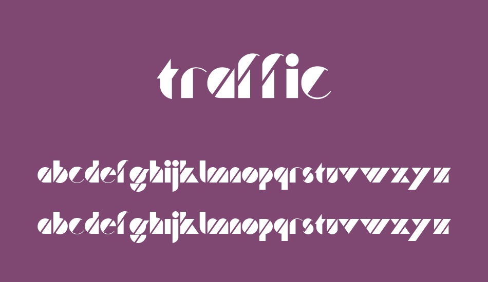 traffic font