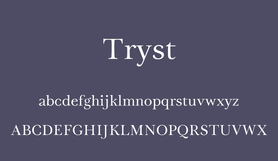 tryst font