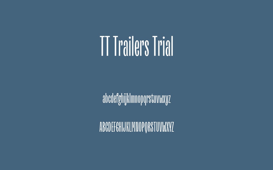 TT Trailers font