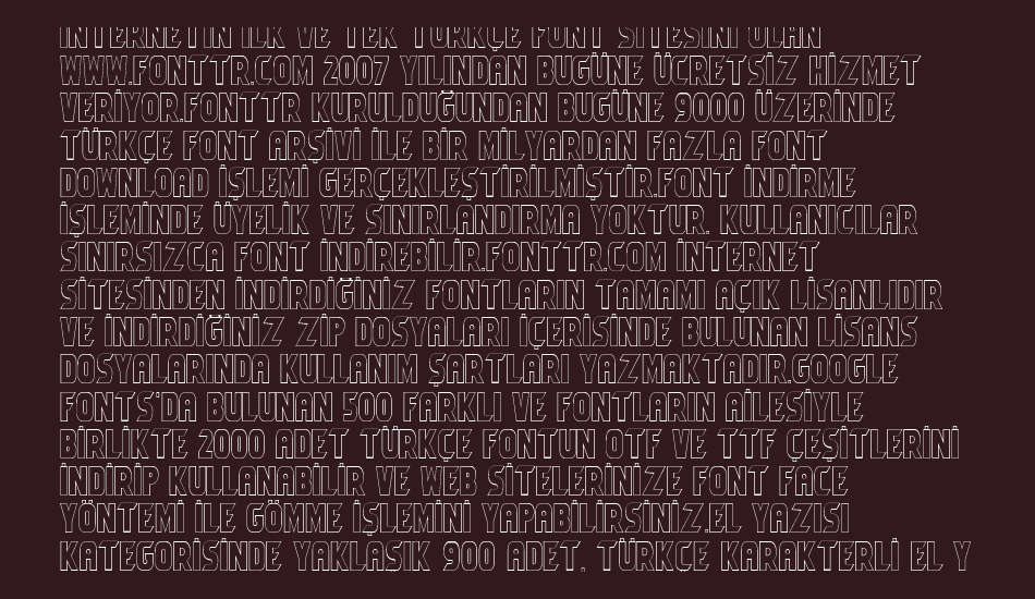 umbro-outline font 1