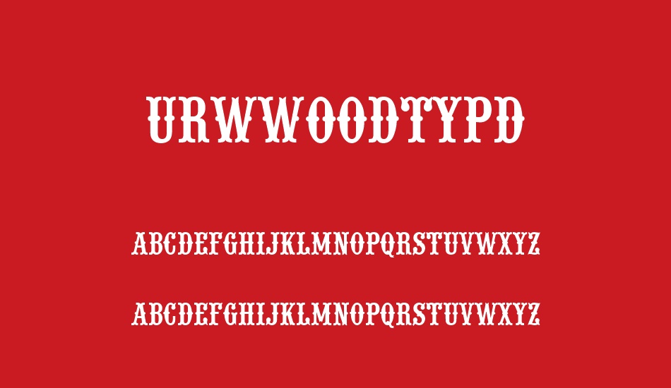 urwwoodtypd font