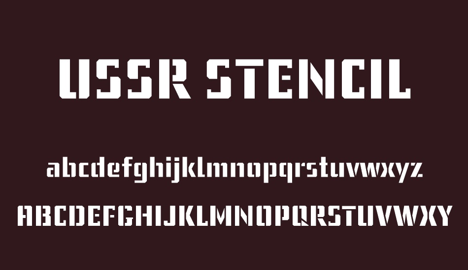 ussr-stencıl font