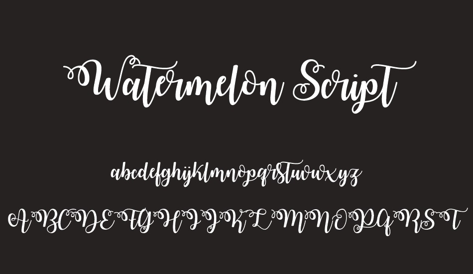 watermelon-script-demo font