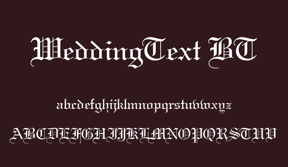 weddingtext-bt font