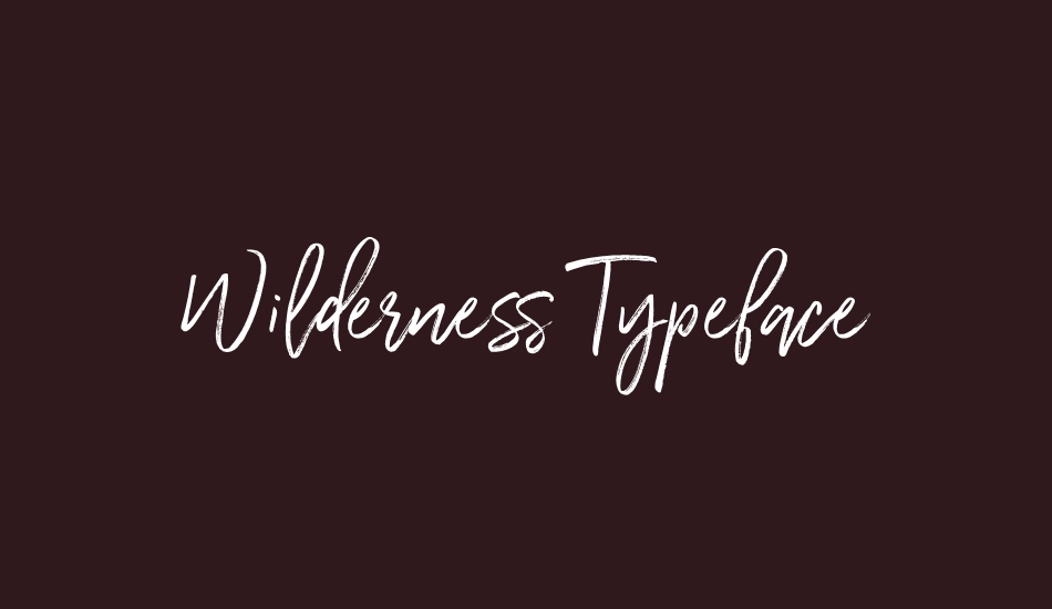 wilderness-typeface font big