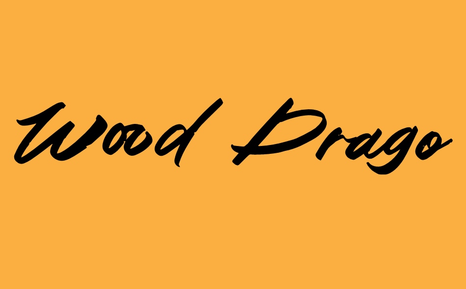 Wood Dragon font big