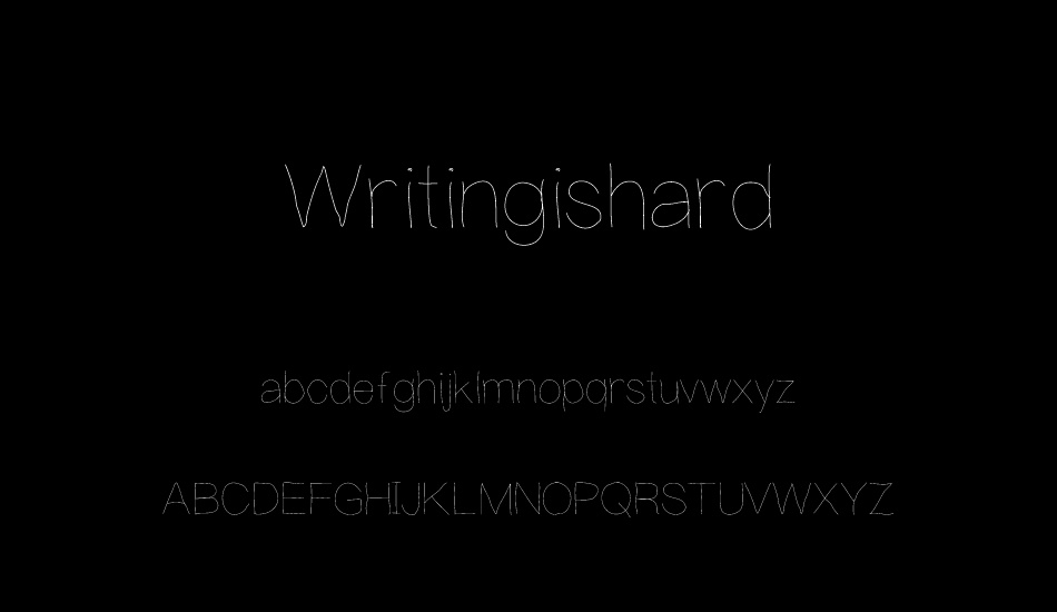 writingishard font
