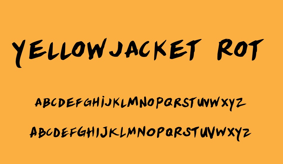 yellowjacket-rotate font