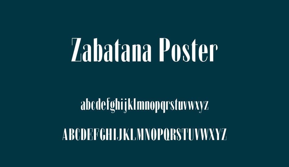 zabatana-poster font