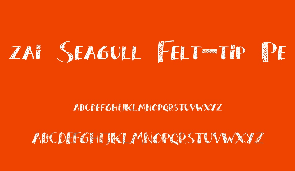 zai-seagull-felt-tip-pen font