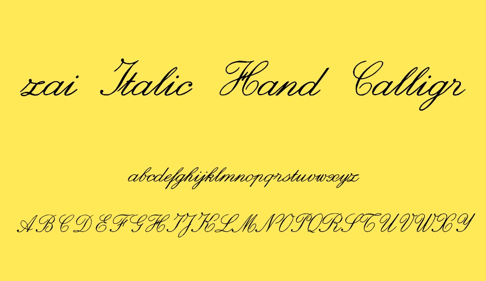zai-ıtalic-hand-calligraphy font