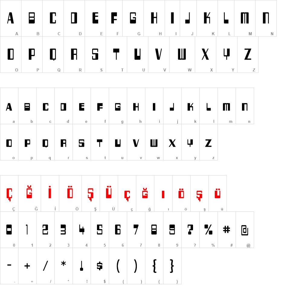 256 Bytes Font font