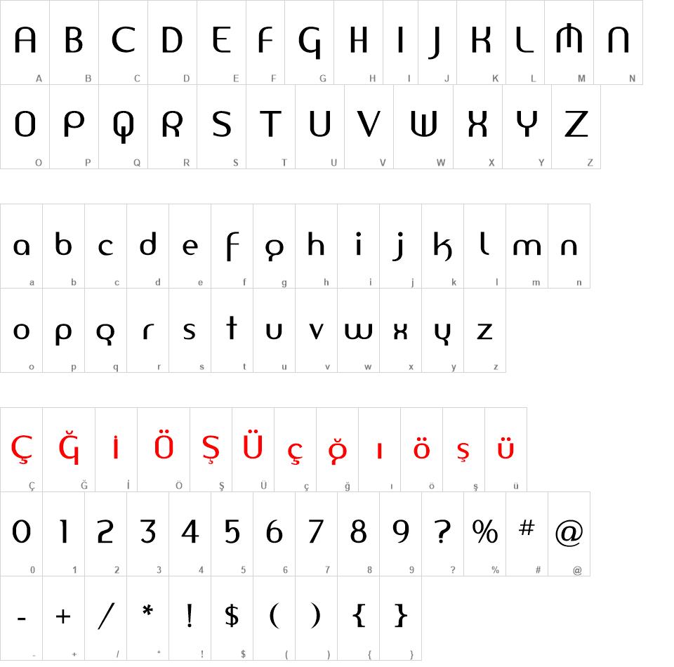 AMERSN font