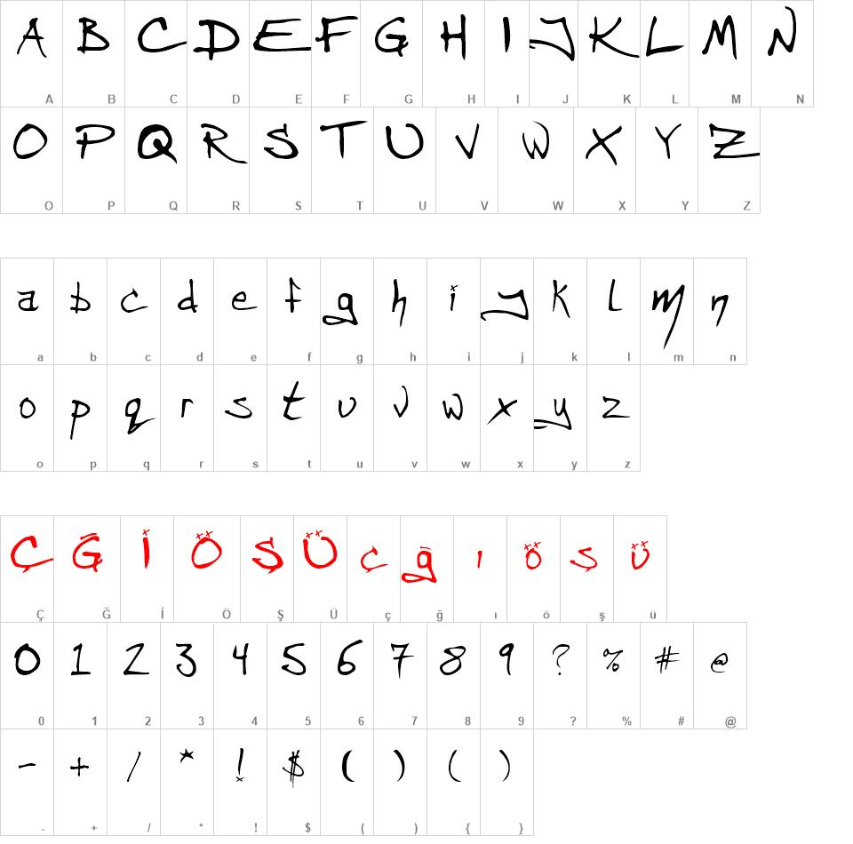 Angryblue  Controlled font