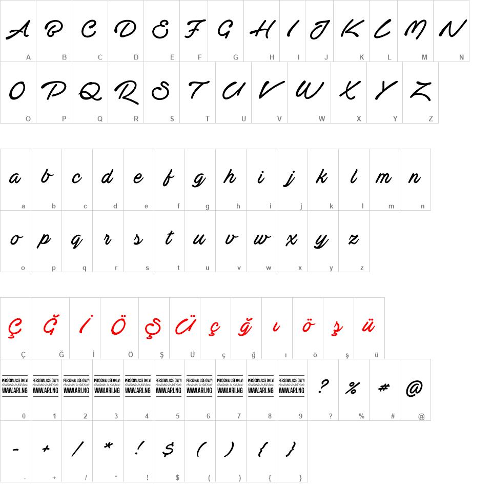 Actonia Hand font