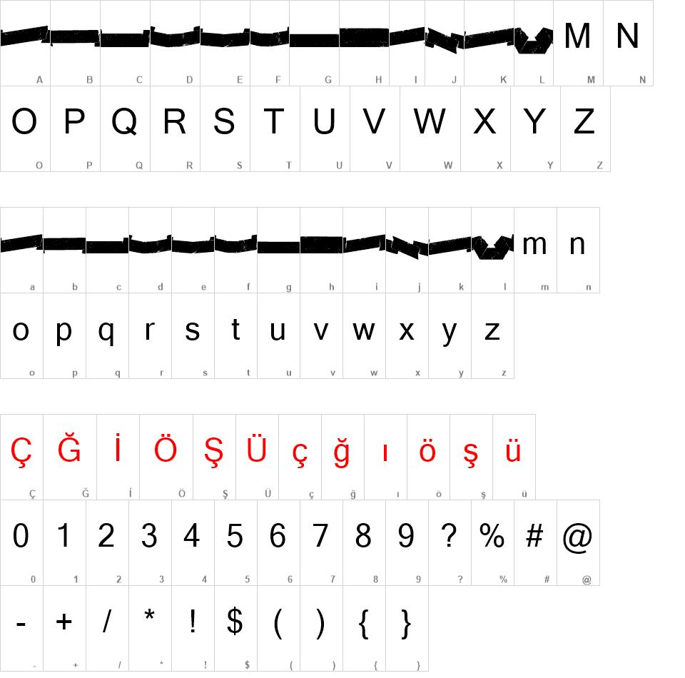 Adhesive Nr. Seven font