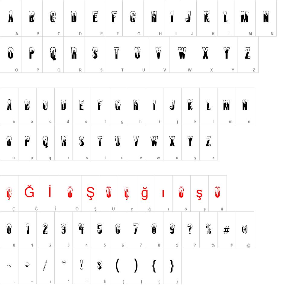 Snow font