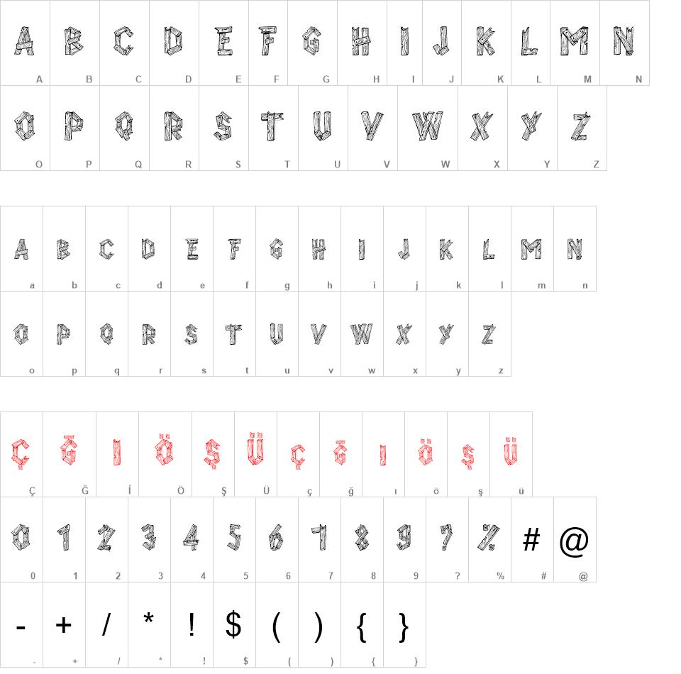 AlphaWood font