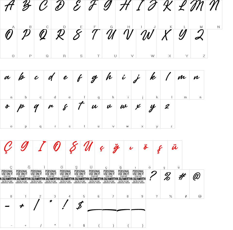 Amertha font