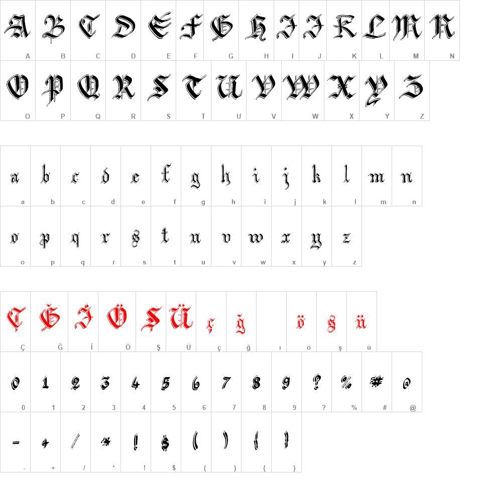 Argor Biw Scaqh font