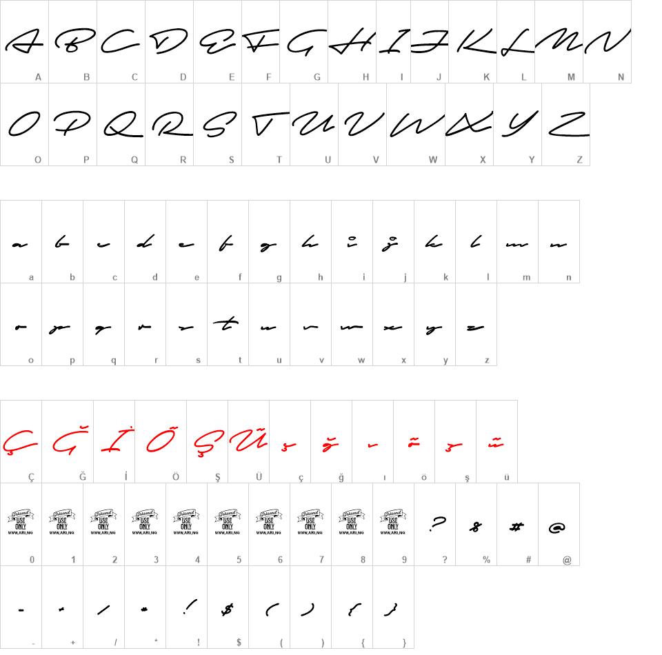 Autograf font