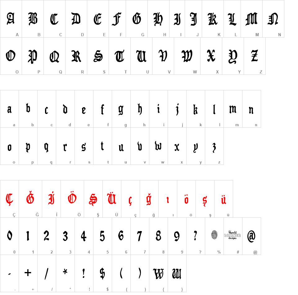 Benighted font