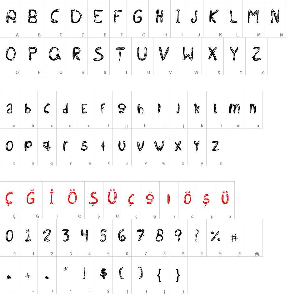 BICHOCHOS font