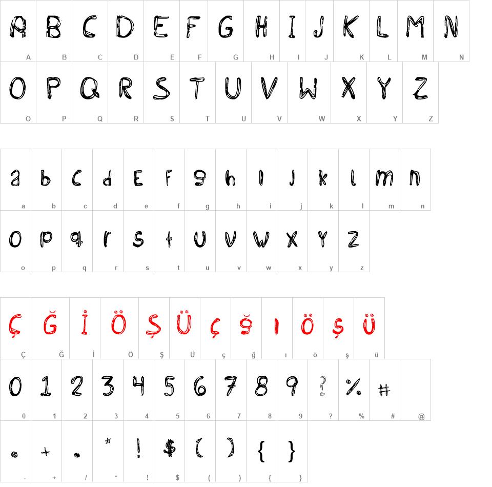 BICHOCHOS font