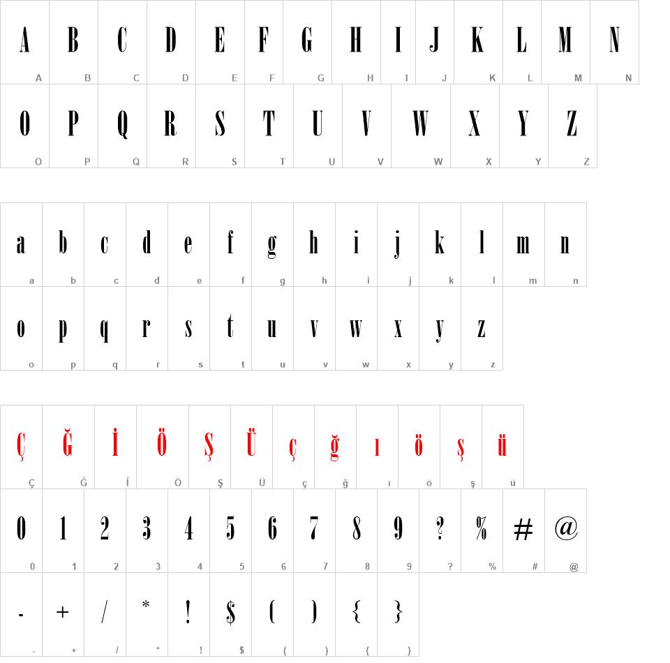 Bodoni MT Poster Compressed font