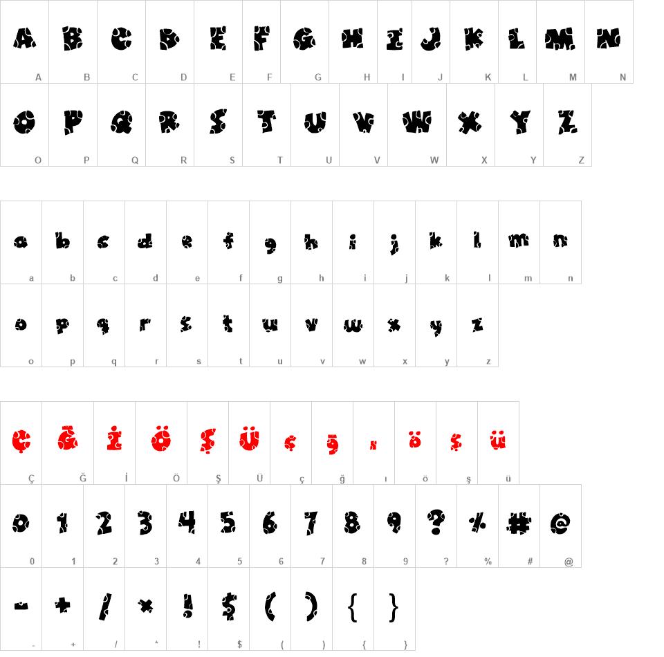 Broken Toys font