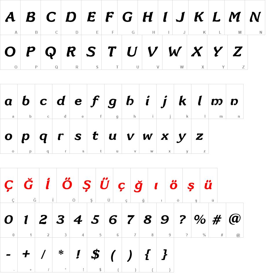 Bairam italik font