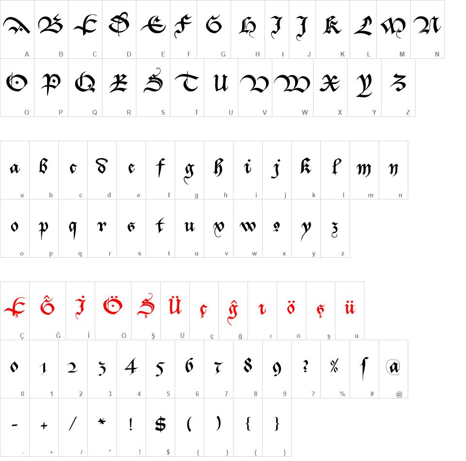 Bastarda-K.ttf font