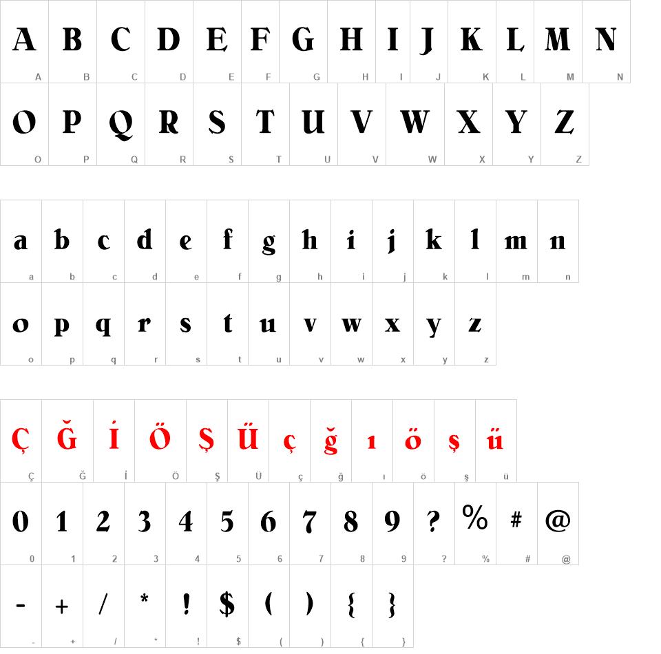 BelliniBoldCondensed font