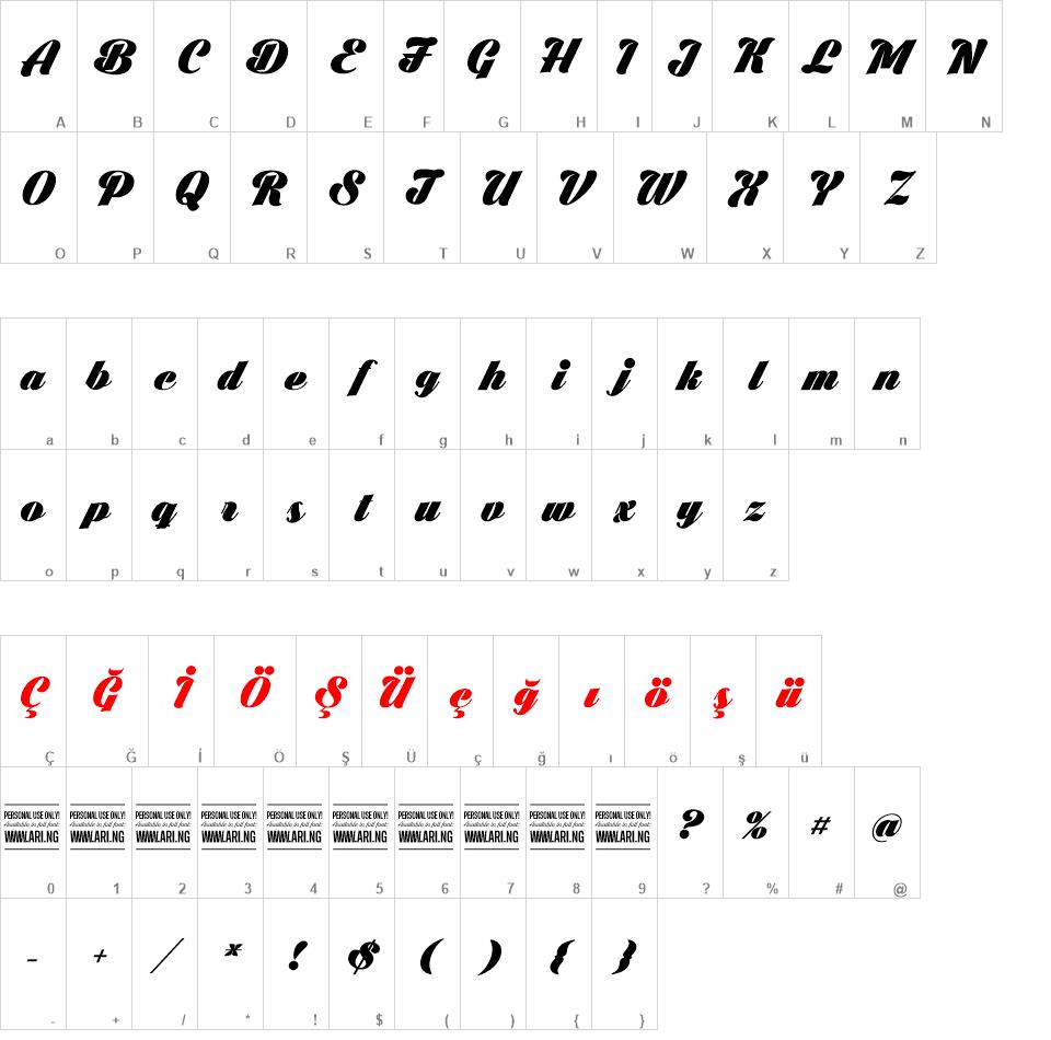 Black Larch font