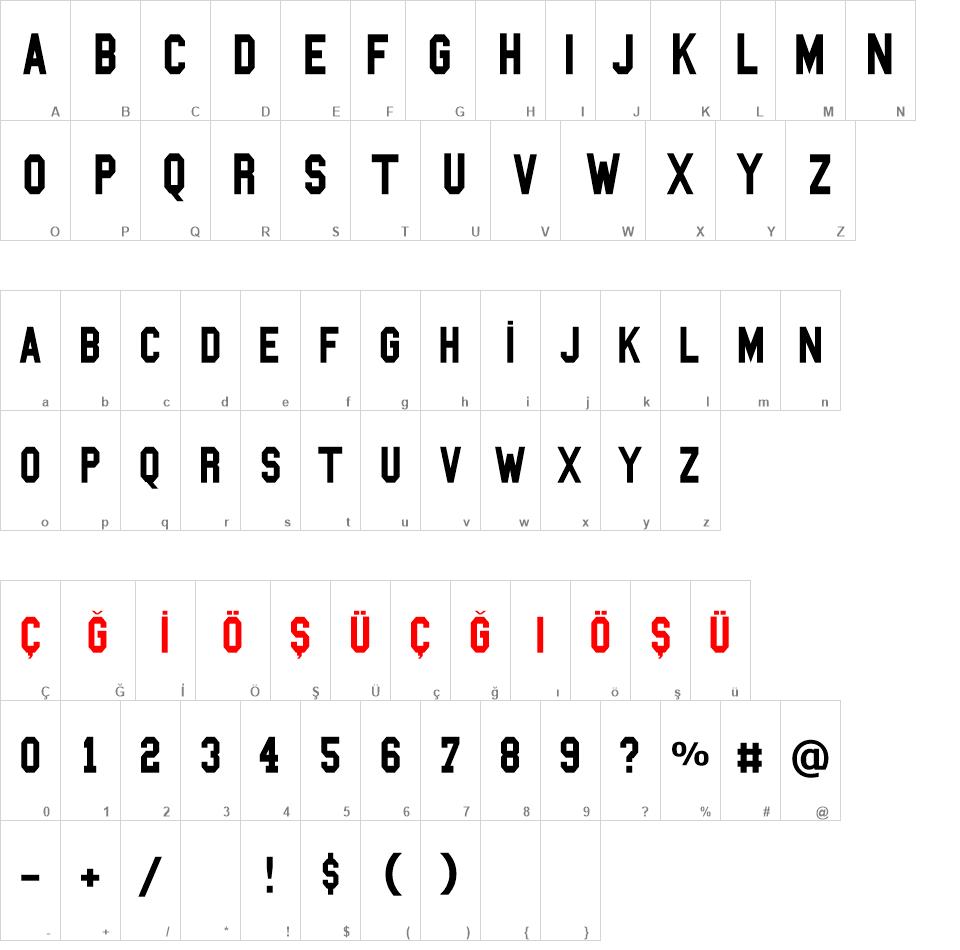 Blockbusted font