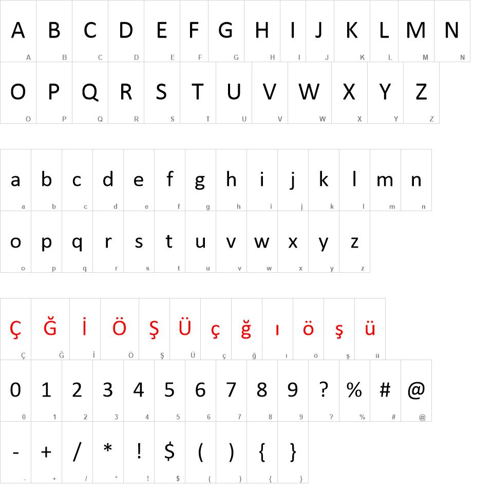 Calibri font