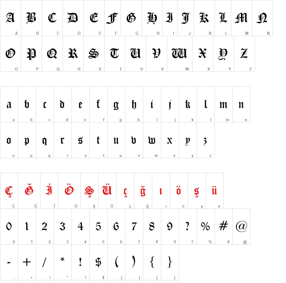 CloisterBlack BT font