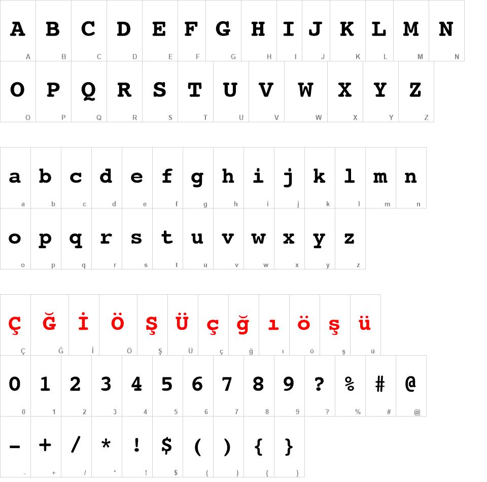 Courier10 BT font