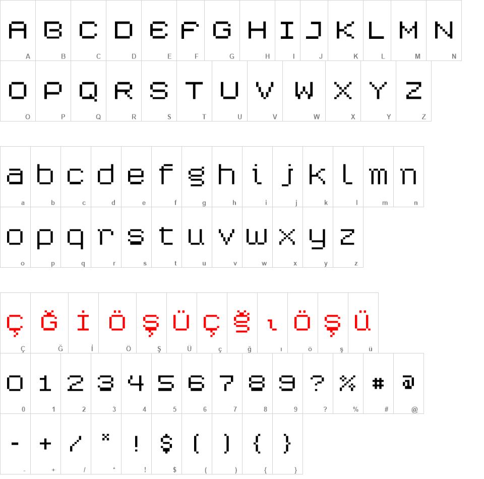 Caliper font