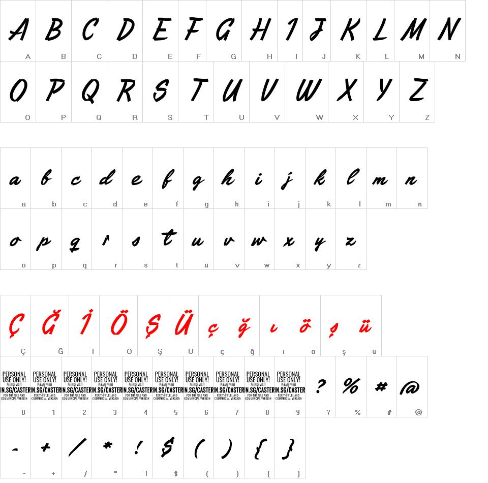 Caster font