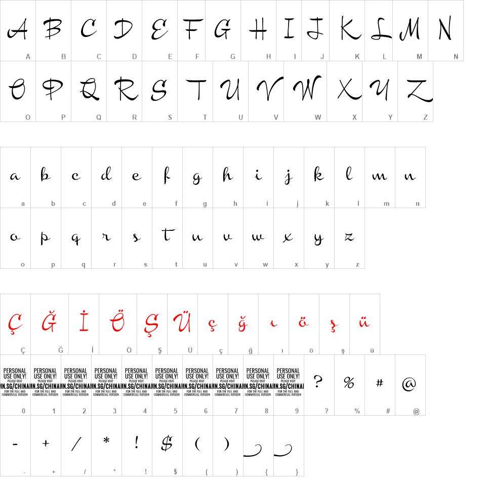 Chinal font