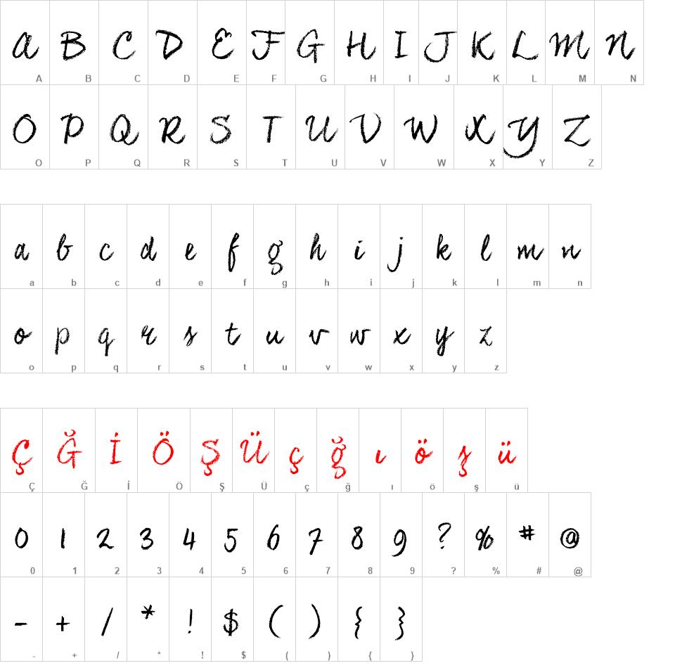 Coal hand Luke font